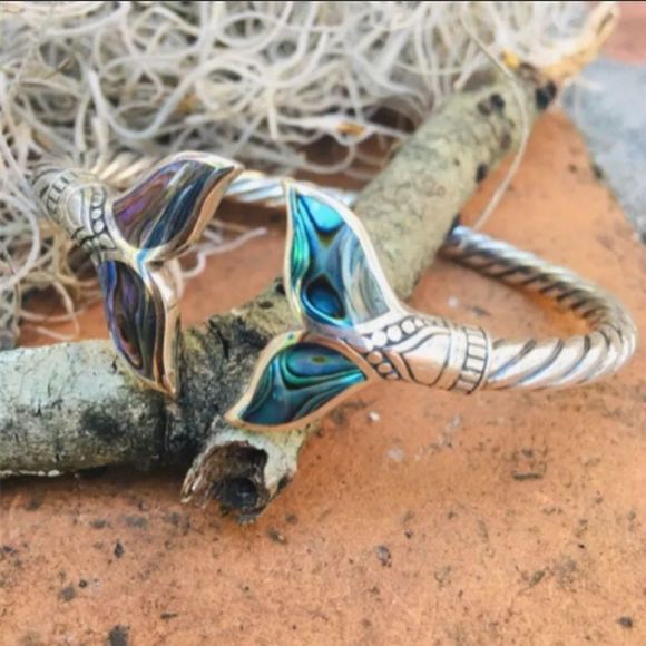 MERMAID BANGLE 🧜♀️ ADJUSTABLE 925 - Picture 2 of 5